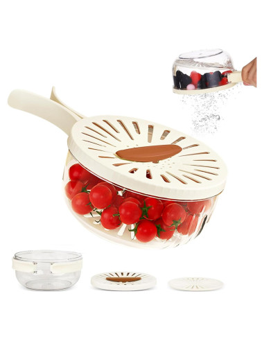 Colador de Frutas 2 en 1 DHBEIOOCM con Asa Plegable 22.86 cm