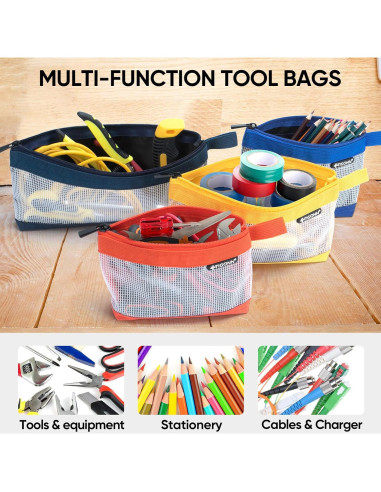 Bolsa de Herramientas TICONN 6PK Oxford 1680D Transparente