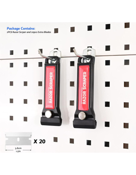 EHDIS Raspador de Cuchilla Metálica 2PCS con 20 Repuestos EHDIS Raspador de Cuchilla Metálica 2PCS con 20 Repuestos