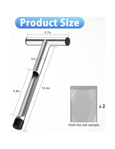 Sonda de Muestreo de Suelo ForoGore 30 cm Acero Inoxidable Sonda de Muestreo de Suelo ForoGore 30 cm Acero Inoxidable