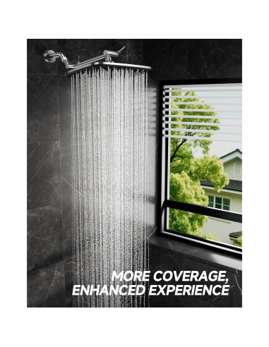 Cabezal de Ducha de Lluvia Veken 30 cm Cromo Ajustable