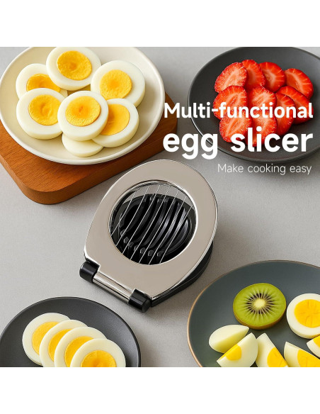 Cortador de Huevos y Frutas Arimagroup, Acero Inoxidable, 3 Estilos Cortador de Huevos y Frutas Arimagroup, Acero Inoxidable, 3 Estilos