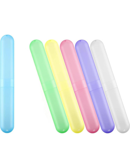 Conjunto de 6 Estuches de Cepillo de Dientes MingTa - Colores Vibrantes Conjunto de 6 Estuches de Cepillo de Dientes MingTa - Colores Vibrantes