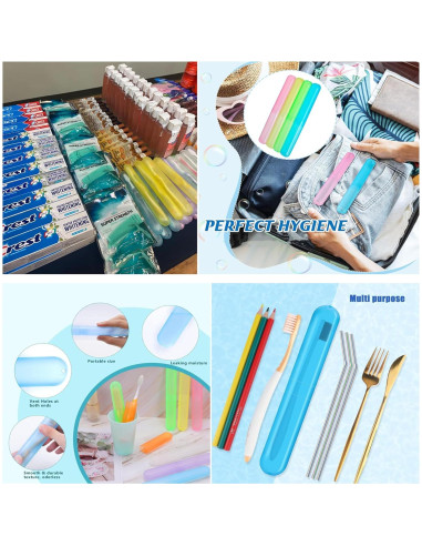 Conjunto de 6 Estuches de Cepillo de Dientes MingTa - Colores Vibrantes