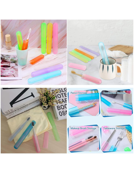 Conjunto de 6 Estuches de Cepillo de Dientes MingTa - Colores Vibrantes Conjunto de 6 Estuches de Cepillo de Dientes MingTa - Colores Vibrantes