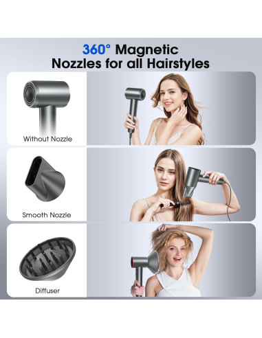 Secador de Pelo Iónico Profesional lpstea 110,000 RPM 34.9x11.2 cm