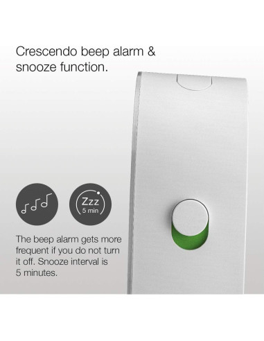 Reloj Despertador Analógico Braun BC22W Blanco con Alarma
