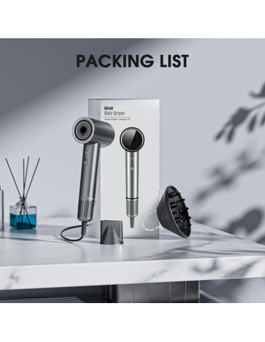 Secador de Pelo Iónico Profesional lpstea 110,000 RPM 34.9x11.2 cm