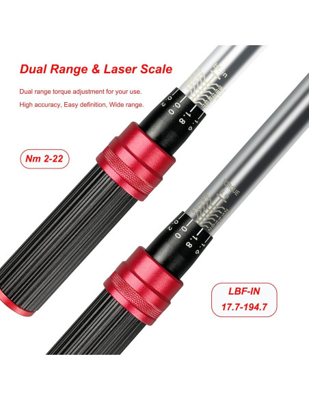 Juego de Llave de Torque 22PCS SETTECH 2-22Nm con Puntas Juego de Llave de Torque 22PCS SETTECH 2-22Nm con Puntas