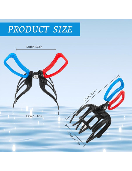 Agarrador de Pescado Limon Sandy 2 PCS 3 Garras Metal 21cm Agarrador de Pescado Limon Sandy 2 PCS 3 Garras Metal 21cm