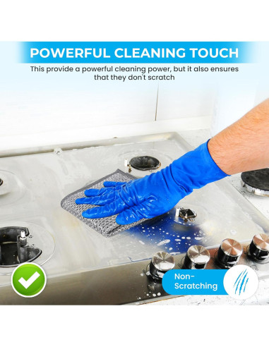 11 Paños de Alambre Reutilizables Vivecy 3 Capas 22x22 cm