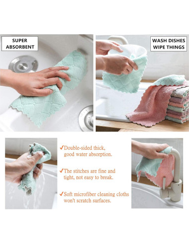 Paño de limpieza de microfibra Hypermotion 12 piezas 265x155mm