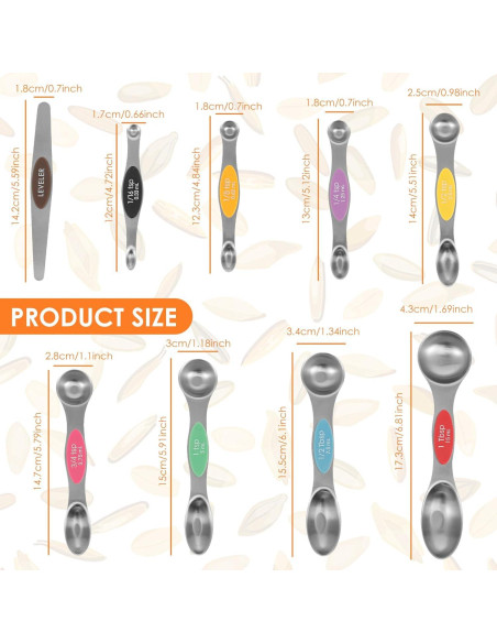 Cucharas Medidoras Magnéticas Acero Inoxidable YMKWZ 15ml Cucharas Medidoras Magnéticas Acero Inoxidable YMKWZ 15ml