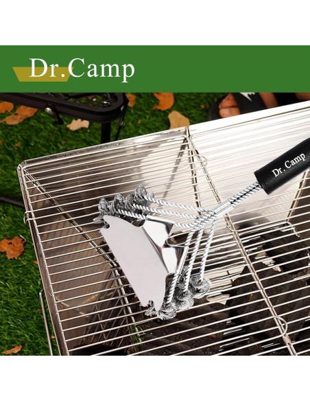 Juego de 2 Cepillos de Acero Inoxidable para BBQ Dr.Camp Juego de 2 Cepillos de Acero Inoxidable para BBQ Dr.Camp