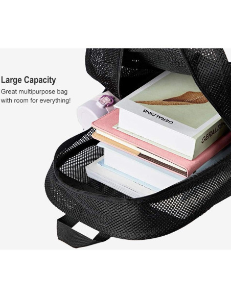 Mochila de Malla Resistente COVAX Negra 42x33x14 cm 20L Mochila de Malla Resistente COVAX Negra 42x33x14 cm 20L