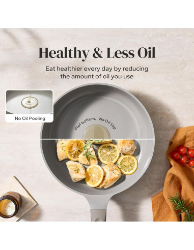 Sartén Antiadherente Grande Redchef 30.48cm con Tapa de Vidrio