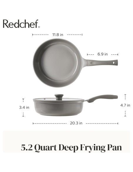 Sartén Antiadherente Grande Redchef 30.48cm con Tapa de Vidrio Sartén Antiadherente Grande Redchef 30.48cm con Tapa de Vidrio