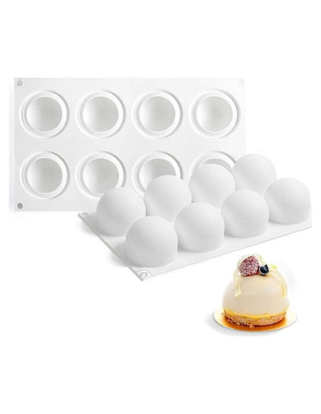 Molde de Silicona 3D AFINSEA para Pasteles y Postres - 8 Cavidades Molde de Silicona 3D AFINSEA para Pasteles y Postres - 8 Cavidades
