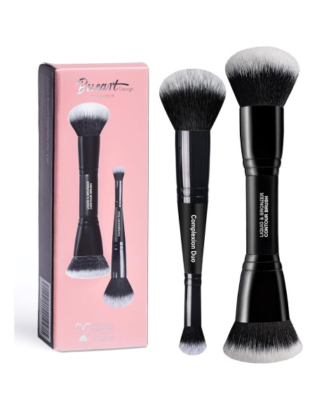 Conjunto de brochas de maquillaje Bueart Design Duo 2 en 1 Conjunto de brochas de maquillaje Bueart Design Duo 2 en 1