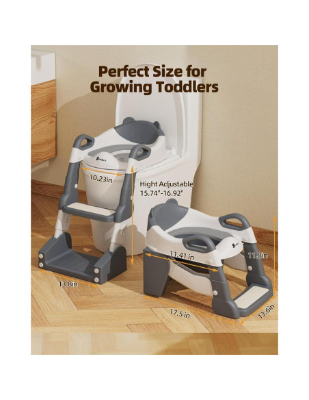 Asiento de Entrenamiento para Baño Szwbee 3-en-1 con Escalera Asiento de Entrenamiento para Baño Szwbee 3-en-1 con Escalera