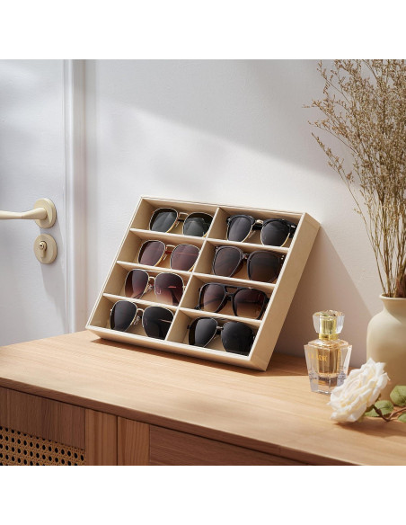 Organizador de Gafas de Sol Pickpiff Beige 8 Compartimentos Organizador de Gafas de Sol Pickpiff Beige 8 Compartimentos
