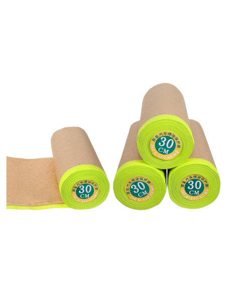4 Rollos Papel de Enmascarar Pre-Cinta 45.72 cm x 20.12 m Lemecima 4 Rollos Papel de Enmascarar Pre-Cinta 45.72 cm x 20.12 m Lemecima