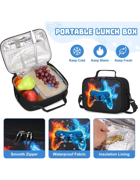 Caja de Almuerzo Aislada Scothen para Niños - Rojo y Azul Caja de Almuerzo Aislada Scothen para Niños - Rojo y Azul
