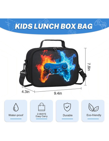 Caja de Almuerzo Aislada Scothen para Niños - Rojo y Azul