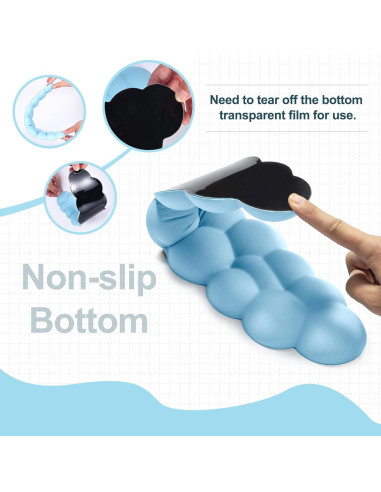 Reposamuñecas Ergonómico Leolee Nube Azul con Espuma de Memoria