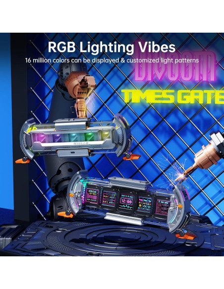 Reloj Digital Divoom Times Gate Plata con Pantalla LED RGB 64x64 Reloj Digital Divoom Times Gate Plata con Pantalla LED RGB 64x64