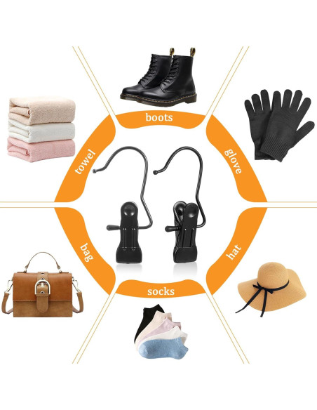 50 Clips para Colgar Botas CIATBYYJ, Metal Antideslizante 50 Clips para Colgar Botas CIATBYYJ, Metal Antideslizante