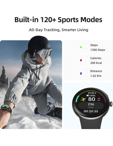 Reloj Inteligente Parsonver LW51 AMOLED 43mm Negro Fitness