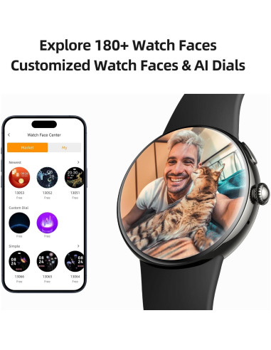 Reloj Inteligente Parsonver LW51 AMOLED 43mm Negro Fitness