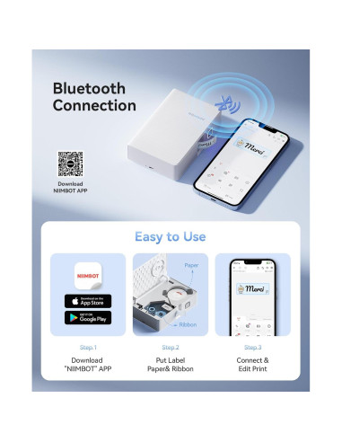 Impresora de Etiquetas NIIMBOT N1 Bluetooth Portátil 203 DPI