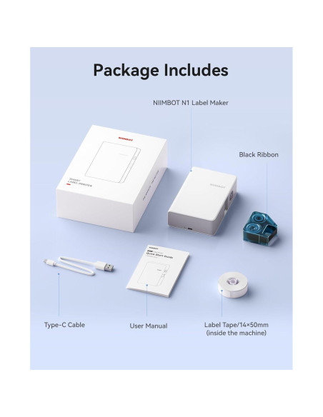 Impresora de Etiquetas NIIMBOT N1 Bluetooth Portátil 203 DPI Impresora de Etiquetas NIIMBOT N1 Bluetooth Portátil 203 DPI
