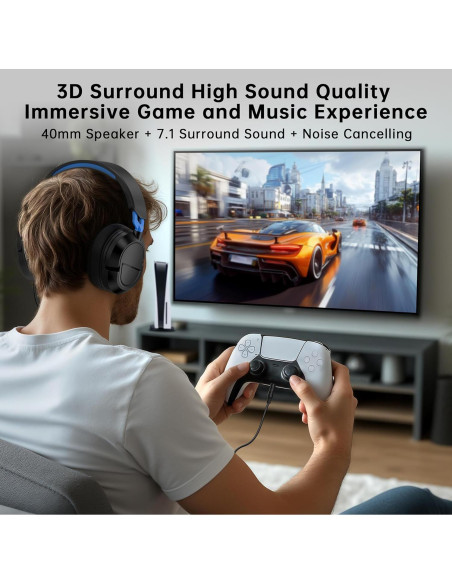 Auriculares Gaming Rumoon CM7009 con Micrófono 360 para PS5/PS4/Xbox/PC Auriculares Gaming Rumoon CM7009 con Micrófono 360 para PS5/PS4/Xbox/PC