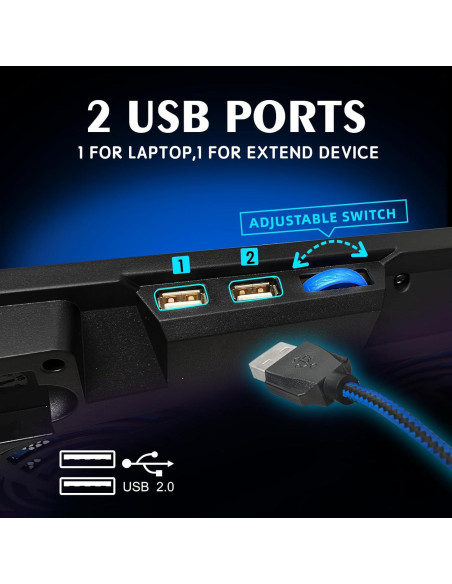 Base de Enfriamiento NAGAN para Laptop 14-17.3" Ergonómica Base de Enfriamiento NAGAN para Laptop 14-17.3" Ergonómica