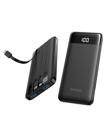 Cargador Portátil 10000mAh Dong Guan - Batería Externa con Cables Cargador Portátil 10000mAh Dong Guan - Batería Externa con Cables
