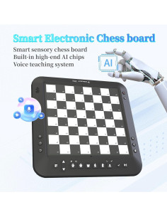 Juego de Ajedrez Electrónico Femuey P6 con Luz LED y Sensor 2