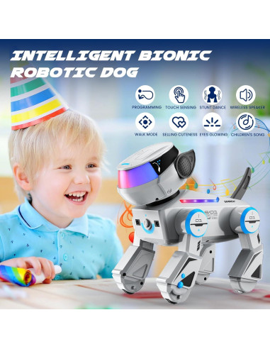 Perro Robot Interactivo SIMREX TOY2505 con Bluetooth y Sensor Táctil