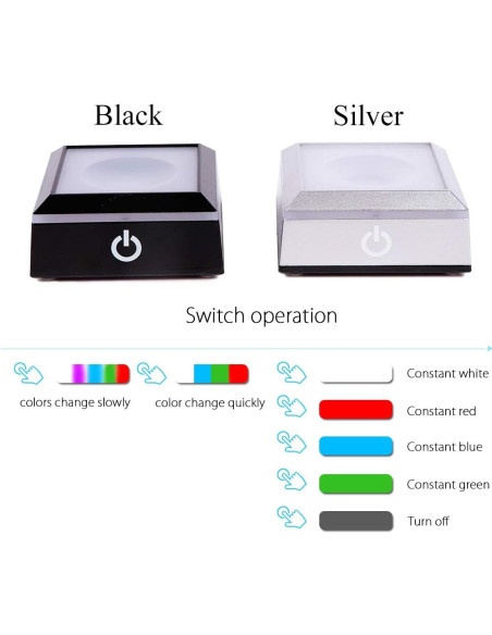 Esfera de Cristal Mapa Estelar Qianwei con Base LED Táctil Esfera de Cristal Mapa Estelar Qianwei con Base LED Táctil