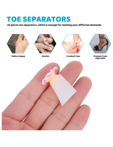Separadores de Dedos de Silicona NOLITOY 32pcs para Pedicura