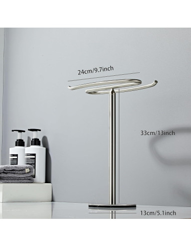 Soporte de Toalla de Mano BTHRMHW Acero Inoxidable Cepillado