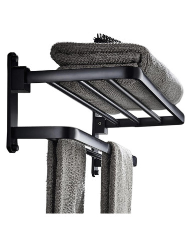 Soporte de Toalla BOZWELL BZ305-A 40 cm Negro Mate