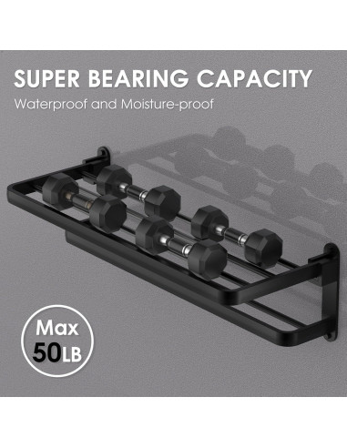 Soporte de Toalla BOZWELL BZ305-A 40 cm Negro Mate