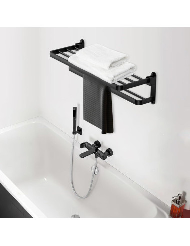 Soporte de Toalla BOZWELL BZ305-A 40 cm Negro Mate