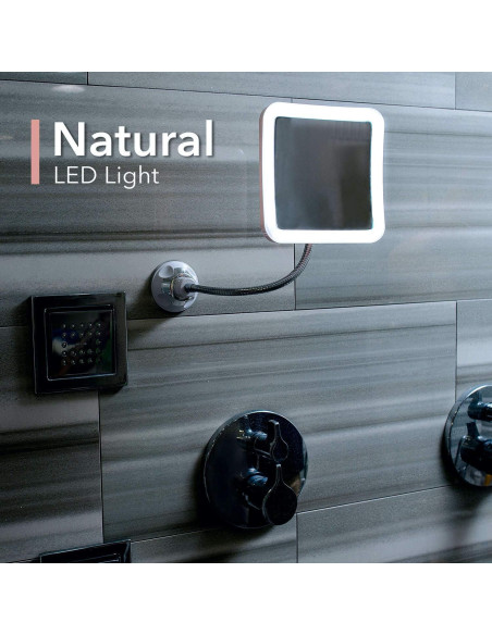 Espejo de Aumento Fancii 10X con Luz LED y Cuello de Ganso Espejo de Aumento Fancii 10X con Luz LED y Cuello de Ganso