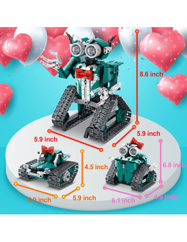 Kit de Construcción STEM IQKidz 3 en 1 Robot RC 440 Piezas