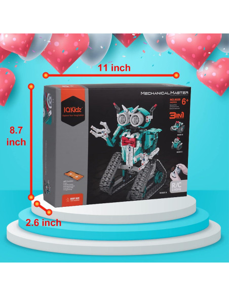 Kit de Construcción STEM IQKidz 3 en 1 Robot RC 440 Piezas Kit de Construcción STEM IQKidz 3 en 1 Robot RC 440 Piezas