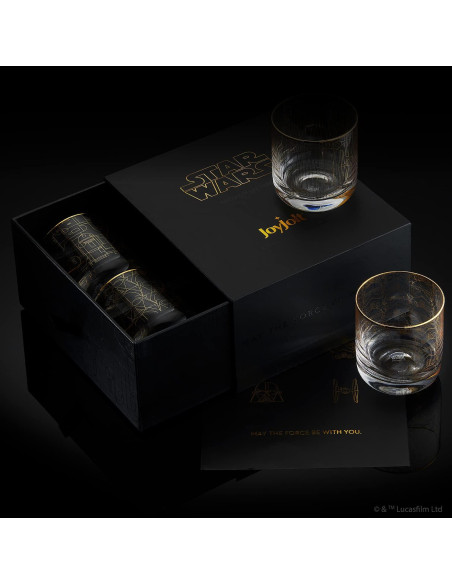 Set de 4 Vasos JoyJolt Star Wars Deco 10oz Cristal Set de 4 Vasos JoyJolt Star Wars Deco 10oz Cristal